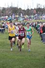 307 Ian Bailey, 302 Kieran Clements and 25 Zak Seddon leaders in the Under-20 Men, McCain Inter Counties Cross Country, Cofton Park, Birmingham.